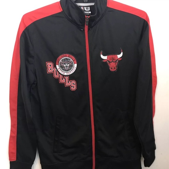 Men’s Chicago Bulls Basketball Warm Up Track Jacket Size Medium - Picture 1 of 4